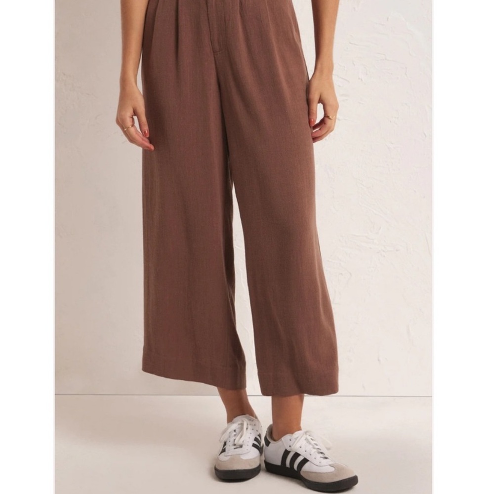 Z Supply Mocha Farrah Wide-Leg Pants